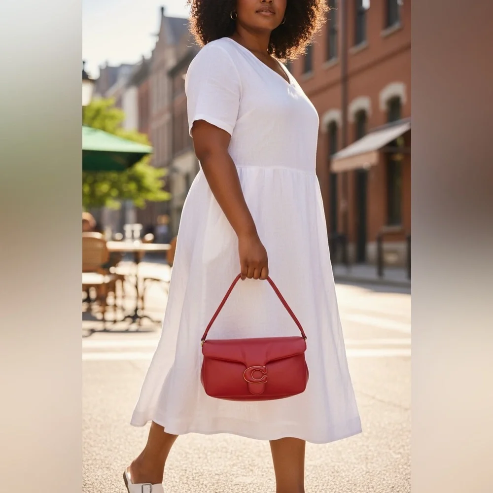 COACH Pillow Tabby 26 Leather Shoulder Bag in Red Apple NWT - Picture 12 of 13